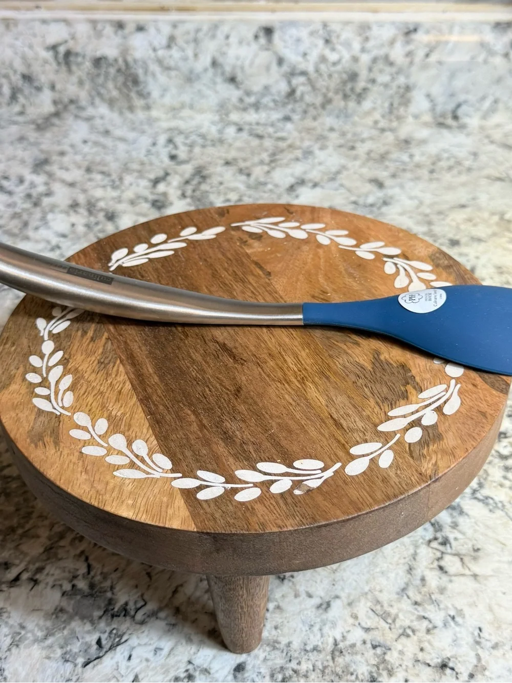 Blue Silicone Spoon with Stainless Handle